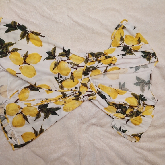 DRESS FORUM A La Tart Lemon print wrap dress, XS - Picture 3 of 5